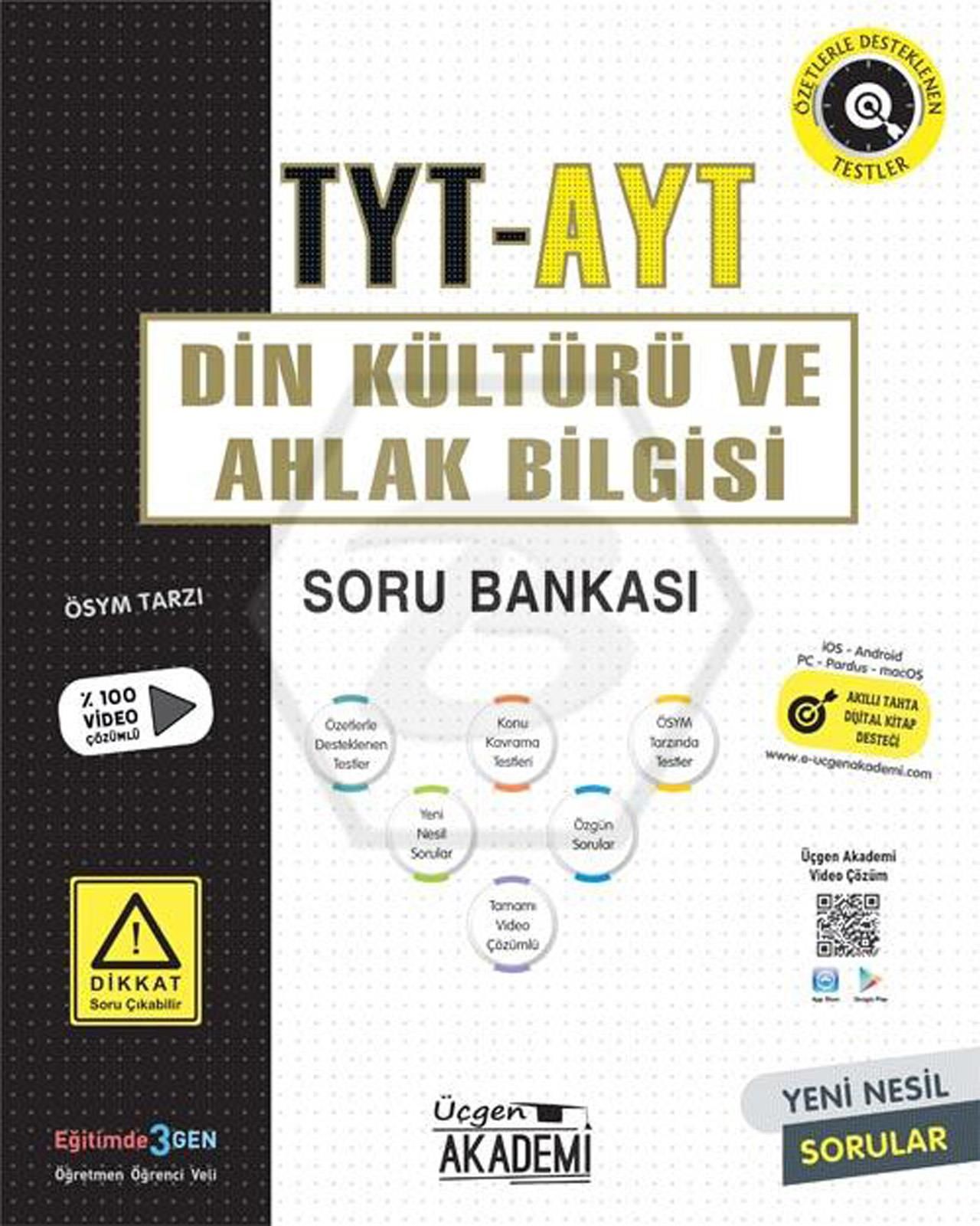 Üçgen Akademi TYT AYT Din Kültürü ve Ahlak Bilgisi Soru Bankası