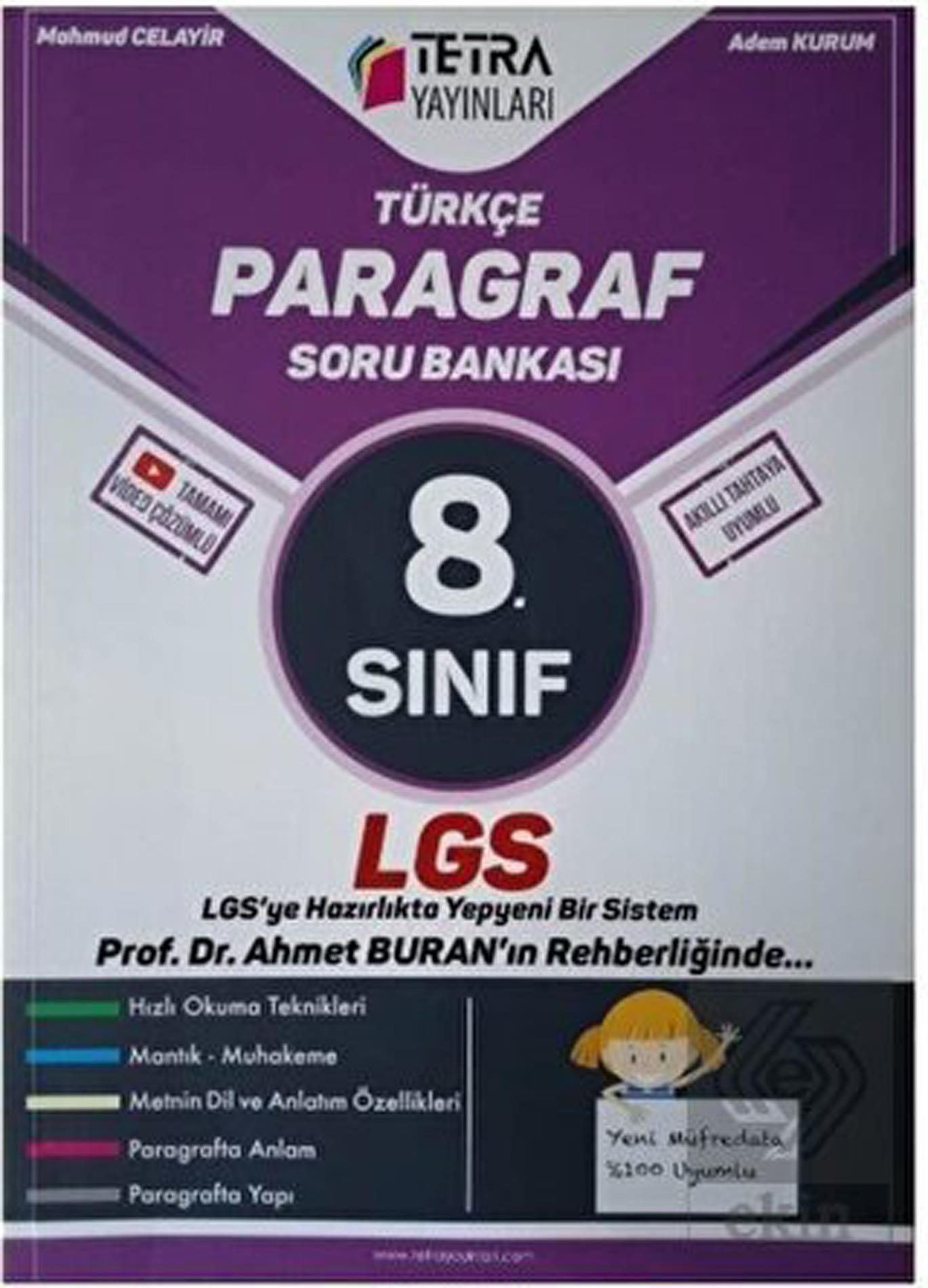 Tetra 8. Sınıf Türkçe Paragraf Soru Bankası