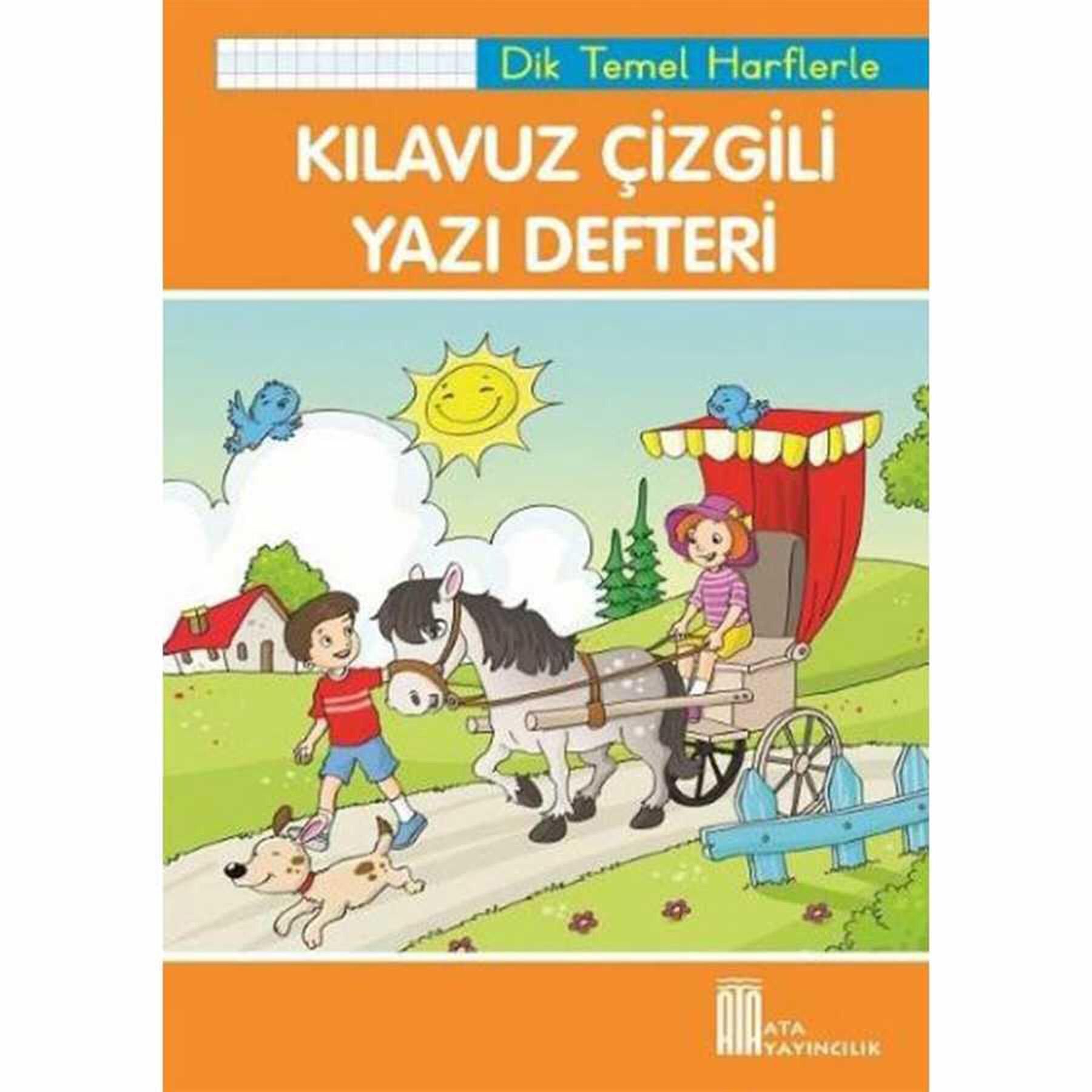 Kılavuz Çizgili Yazı Defteri Büyük Boy Dik Temel Harflerle