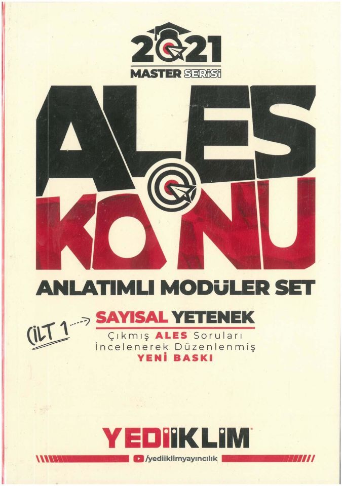 Yediiklim 2021 ALES Master Serisi Konu Anlatımlı Modüler Set 3 Cilt