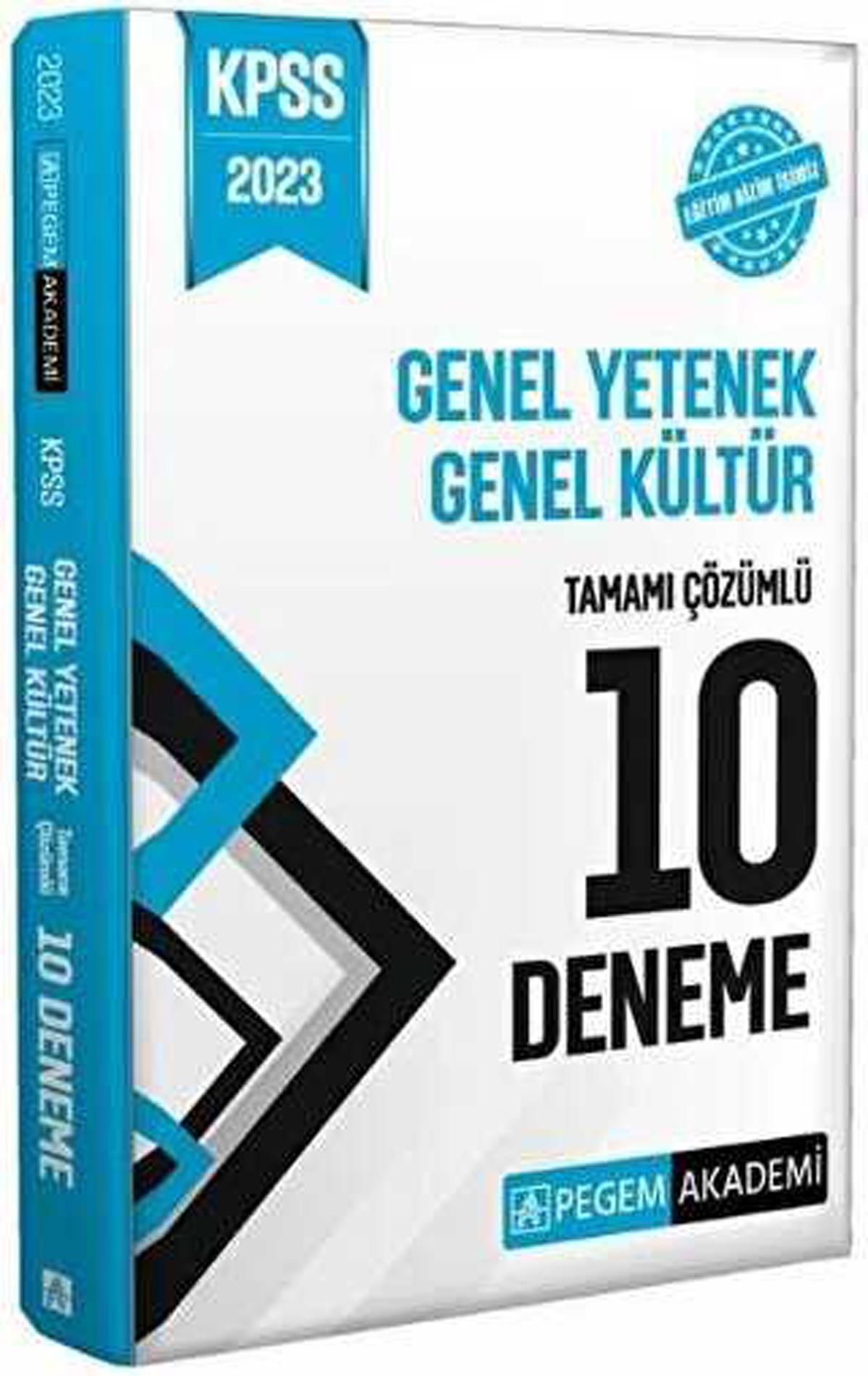 Pegem PSS Genel Yetenek Genel Kültür Tamamı Çözümlü 10 Deneme 2023