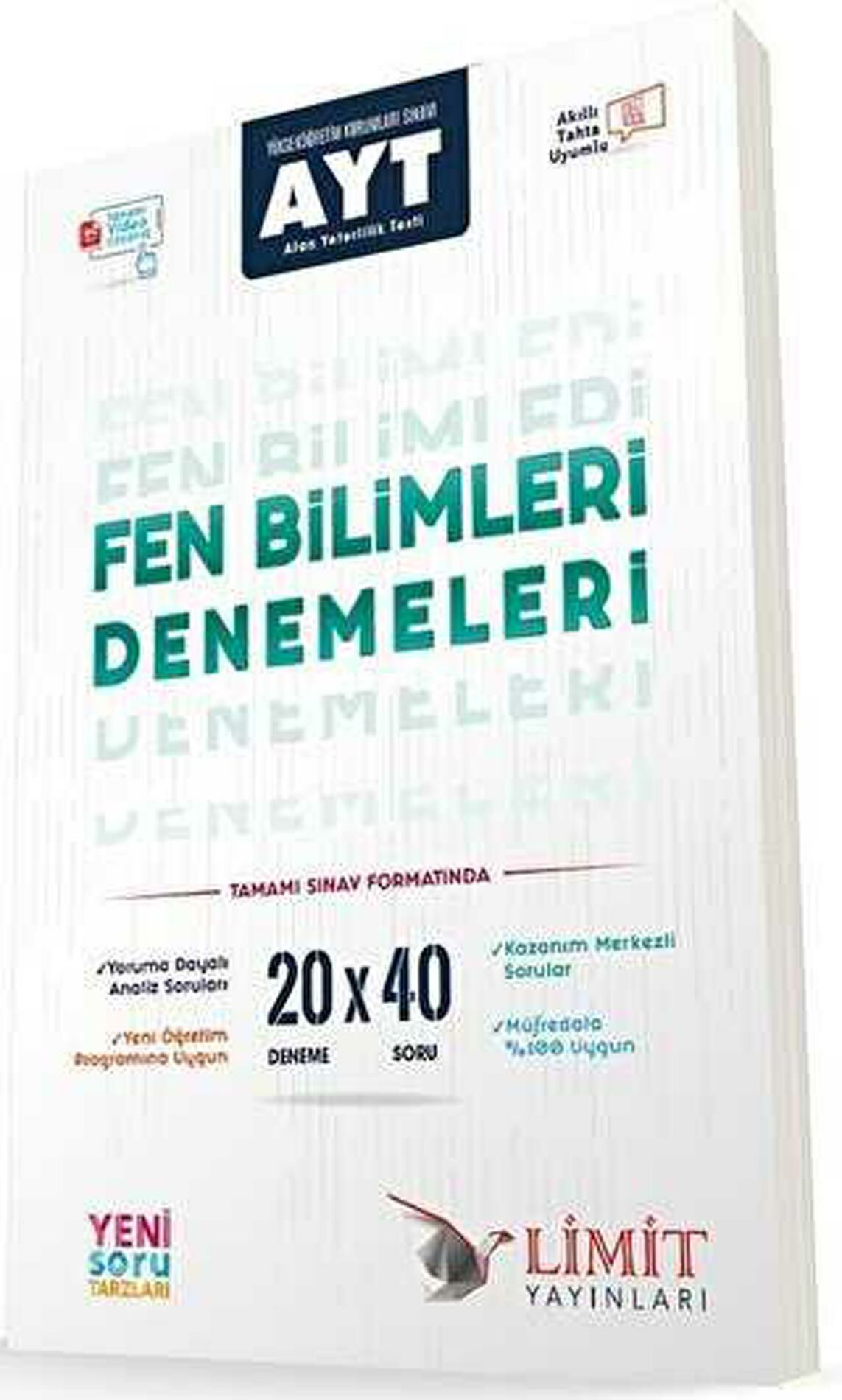 Limit AYT Fen Bilimleri 20x40 Deneme Sınav