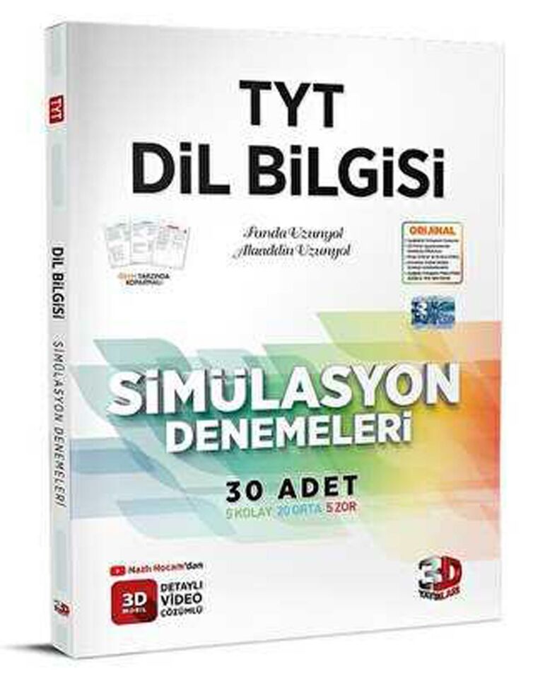 3D TYT Dil Bilgisi Simülasyon Denemeleri Detaylı Video Çözümlü 2023