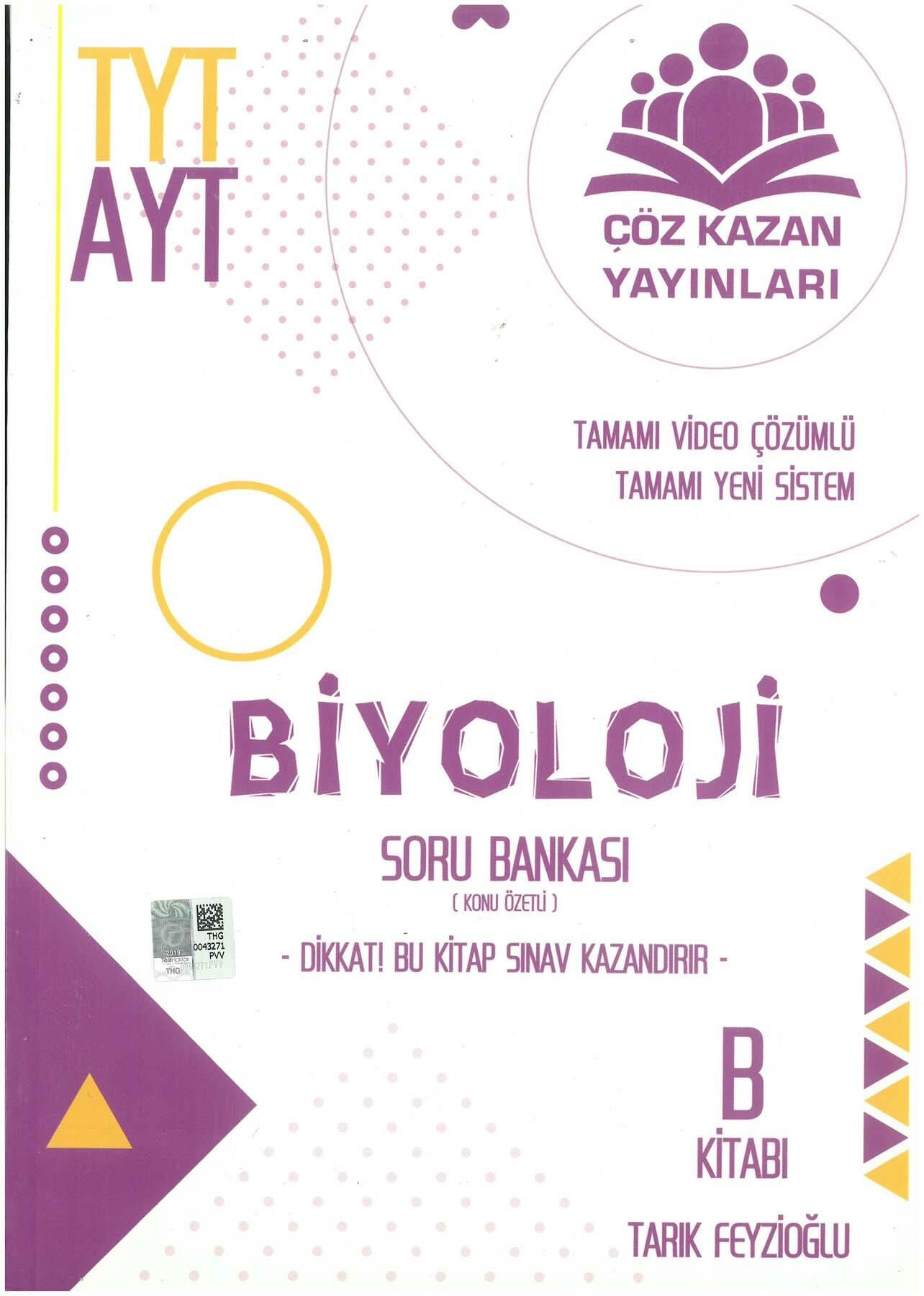Çöz Kazan Tyt-Ayt Biyoloji Soru Bankası B Kitabı