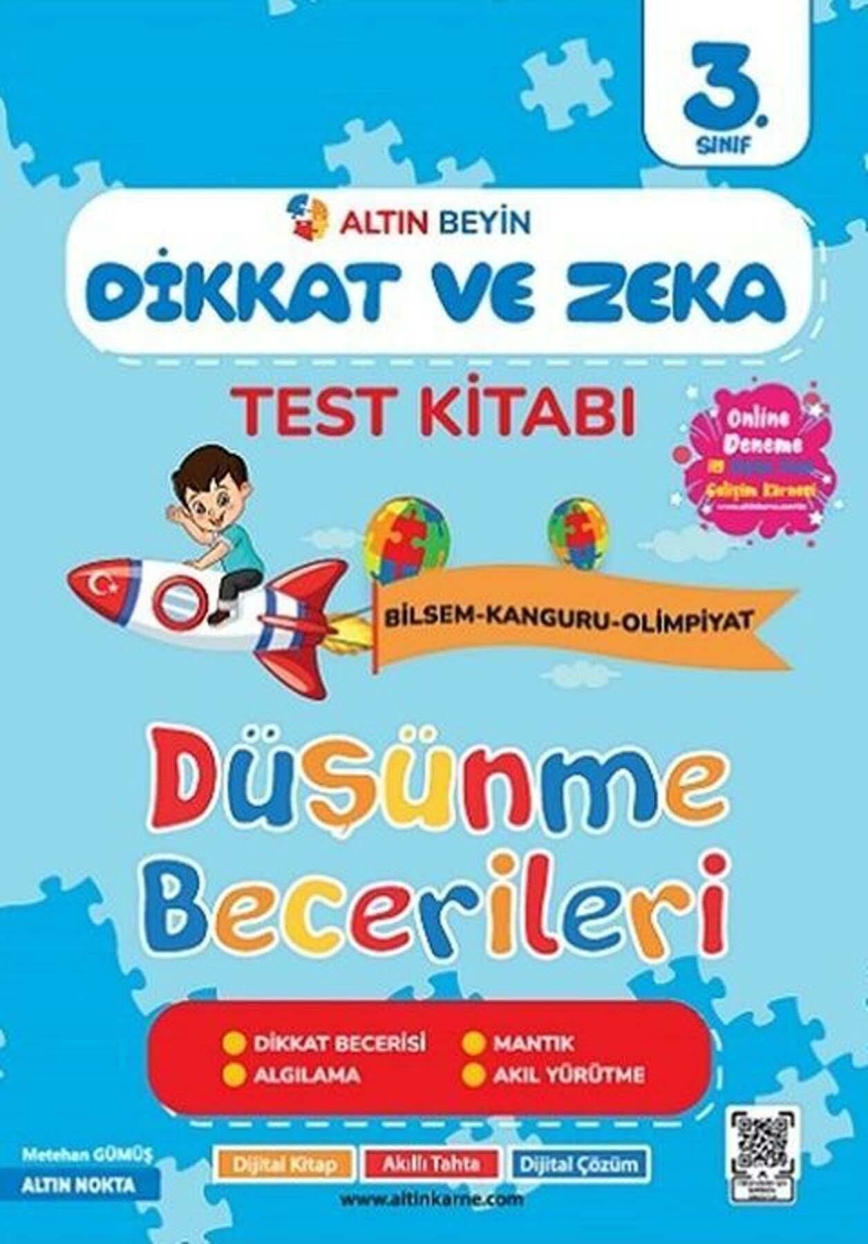 Altın Nokta 3.Sınıf Beyin Dikkat ve Zeka Kitabı