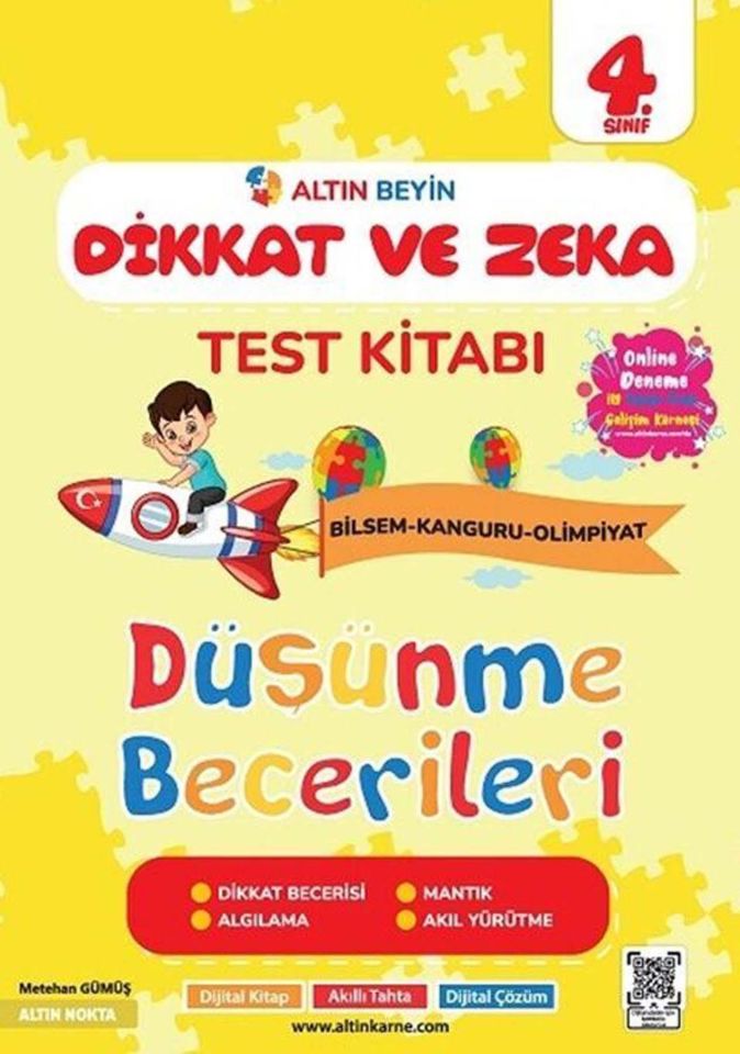 Altın Nokta 4.Sınıf Beyin Dikkat ve Zeka Kitabı