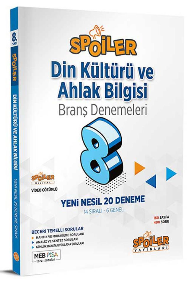 Spoiler 8. Sınıf Branş Din Kültürü Ve Ahlak Bilgisi Deneme