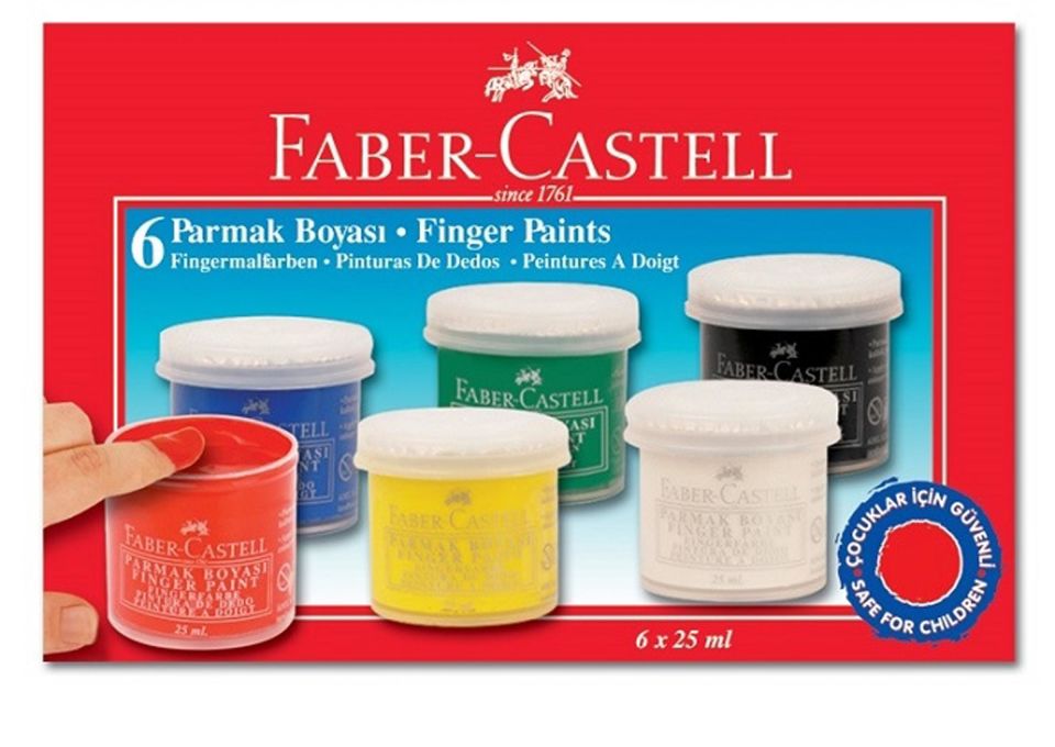 Faber Castell Parmak Boyası 6 Renk 25ml 160402
