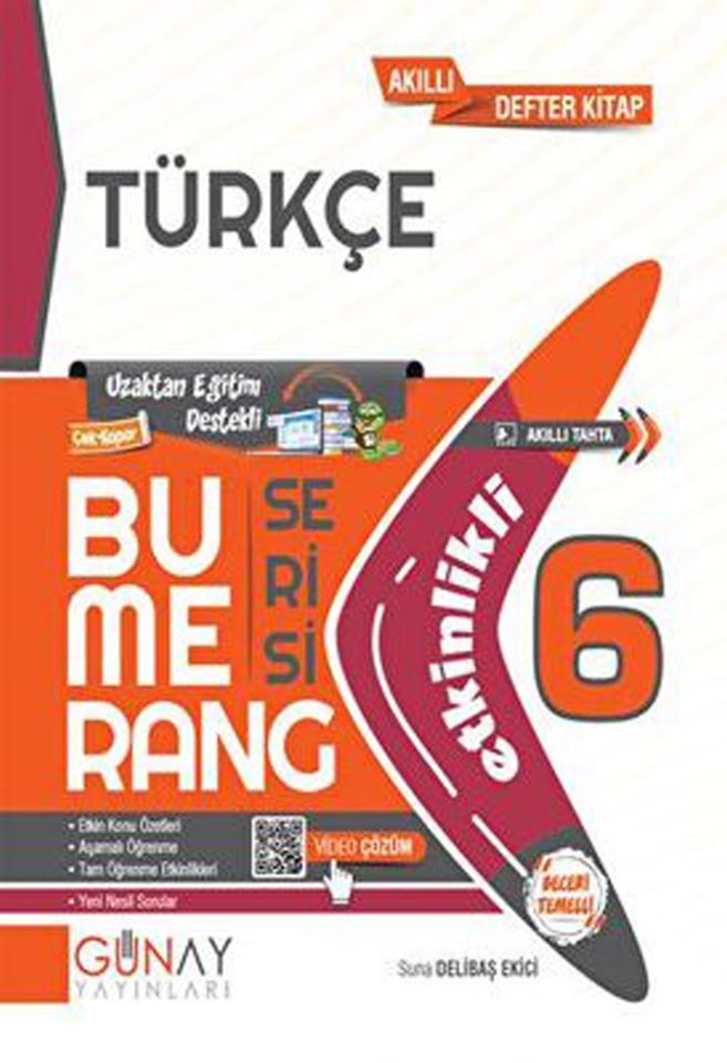 Günay 6. Sınıf Türkçe Etkinlikli Bumerang Serisi 2024