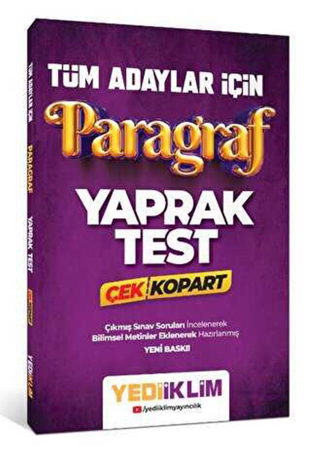 Yediiklim Tüm Adaylar İçin Paragraf Çek Kopart Yaprak Test