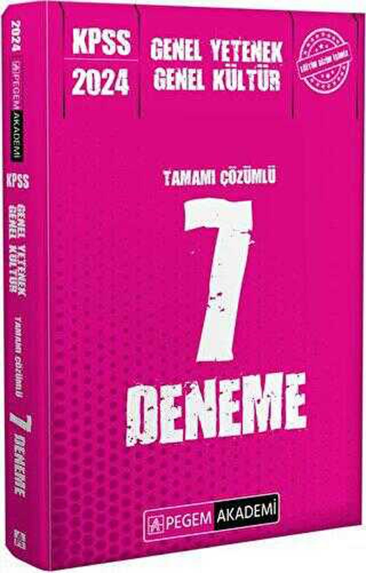 Pegem KPSS Genel Yetenek Genel Kültür Tamamı Çözümlü 7 Deneme 2024