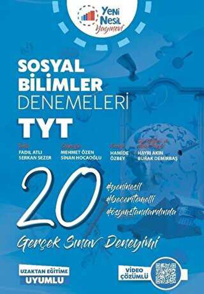 Yeni Nesil TYT Sosyal Bilimler 20 Deneme Sınavı