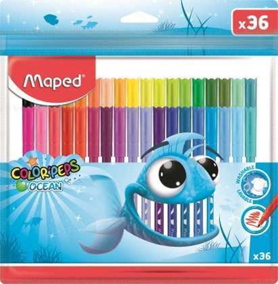 Maped Peps Ocean Keçeli Boya Kalemi 36 Renk 845725 (1 adet)