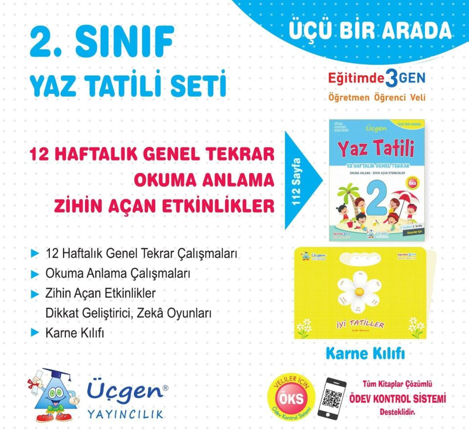 Üçgen 2.Sınıf Yaz Tatili 12 Haftalık Tekrar+Deneme 2023