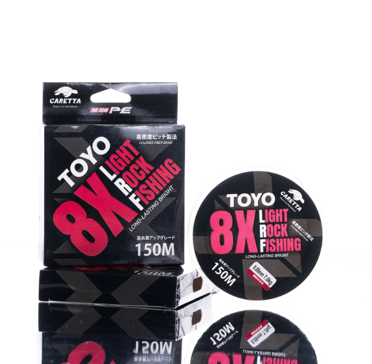 Caretta Toyo Red 8X Light Rock Fishing 150 mt İp Misina 0,05 mm