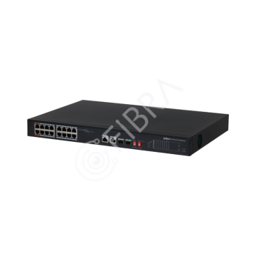 Dahua PFS3218-16ET-135 16 Port PoE Switch (16FE PoE + 2GE SFP Kombo, Toplam 135W PoE )