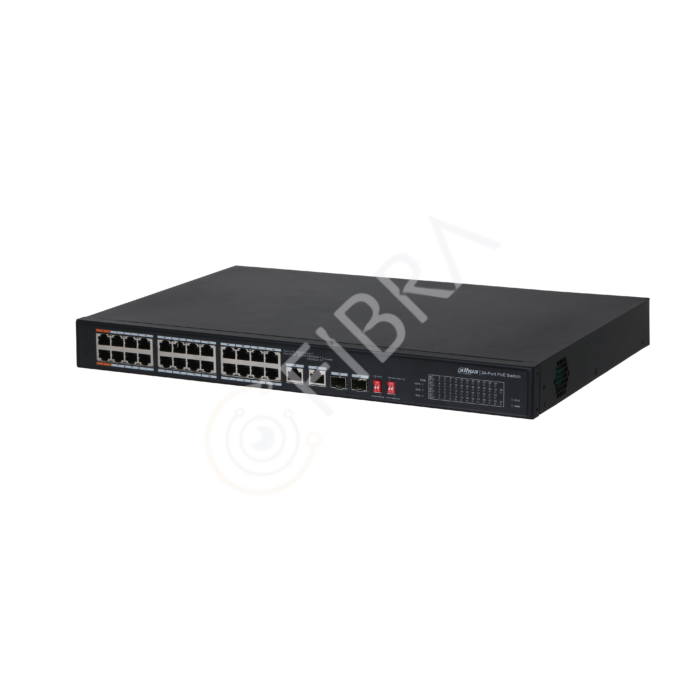 Dahua PFS3226-24ET-240 24 Port PoE Switch (24FE PoE + 2GE SFP Kombo, Toplam 240W PoE )