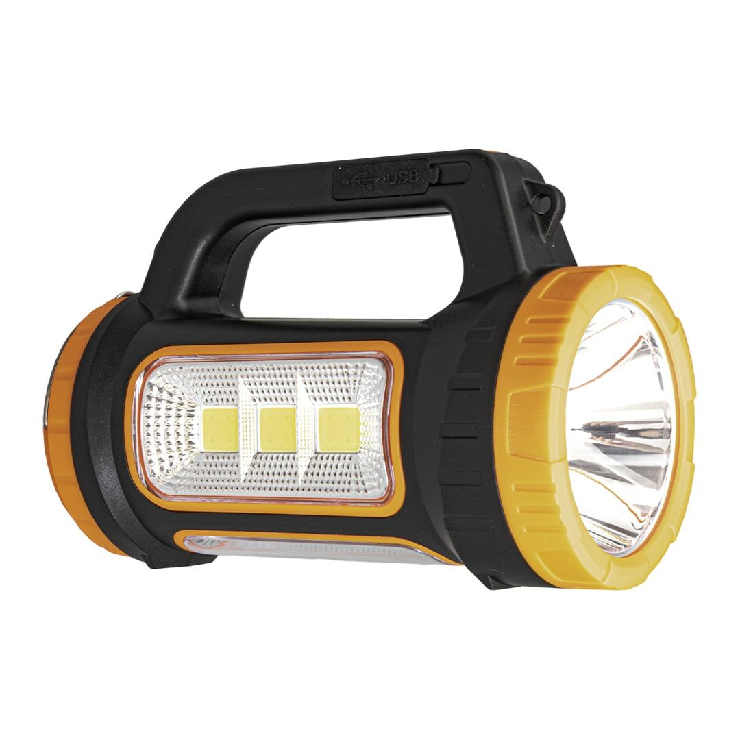 POWERMASTER MH-818A ÇOK FONKSİYONLU ŞARJLI IŞILDAK EL FENERİ 3W+15W