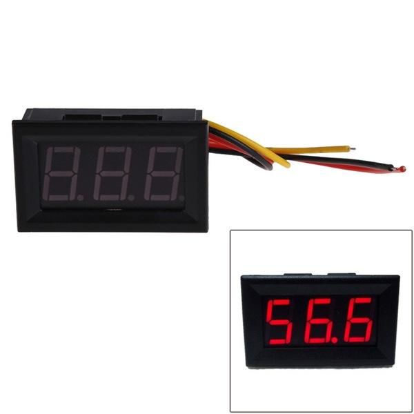 ARD-LCD 1412 0.56'' 0-100V 3 KABLOLU DC KIRMIZI VOLTMETRE - Arduino