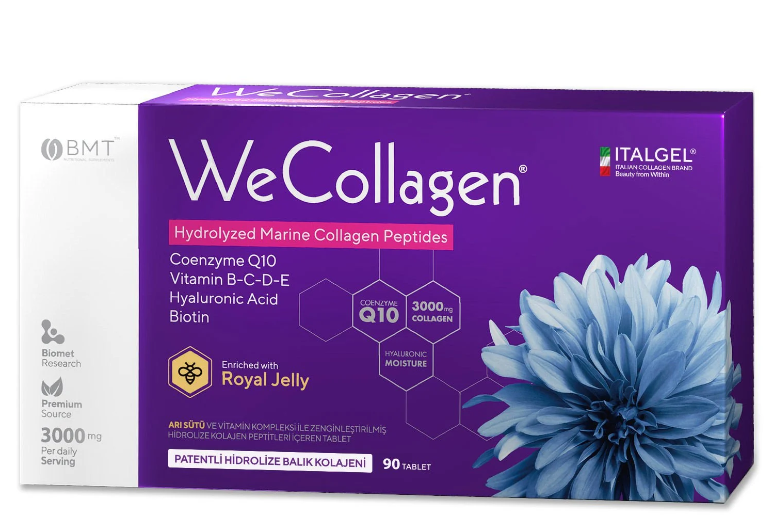 WeCollagen Type 1-2-3 Hidrolize Collagen Peptides 90 Tablet