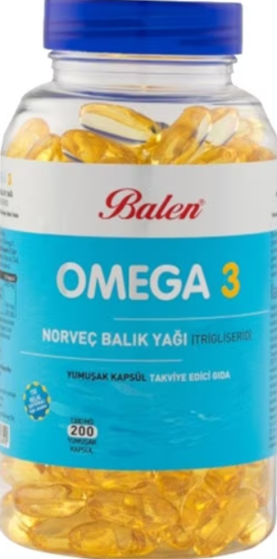 Balen Omega-3 Norveç Balık Yağı 1380 MG 200 Kapsül