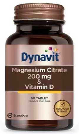 Dynavit Magnezyum Sitrat 200 + Vit D 60 Tablet