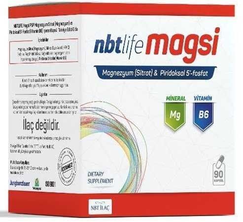 NBTLife Magsi Magnezyum Sitrat + Piridoksal 5 Fosfat 60 Tablet