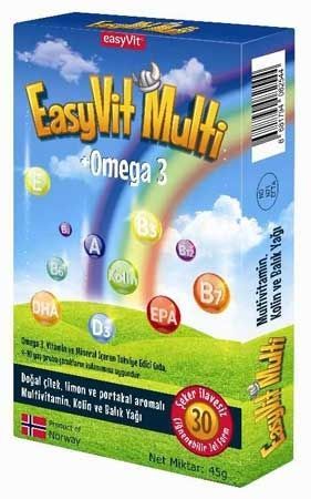 EasyVit Multi Omega 3 30 Çiğnenebilir Jel Form