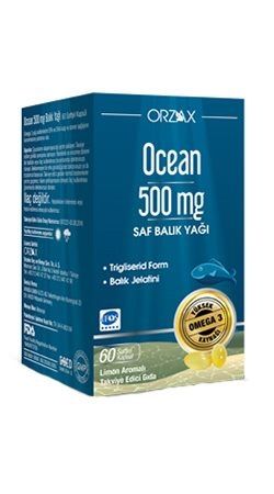 Ocean Omega-3 Fish Oil 500 mg 60 Kapsül Limon Aromalı