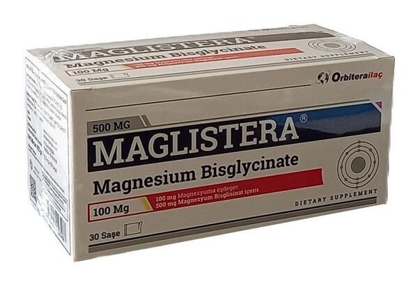 MagliStera Magnezyum 100 mg (500 mg Magnezyum Bisglisinat) 30 Saşe