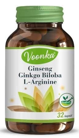 Voonka Ginseng Ginkgo Biloba L-Arginine 32 Kapsül