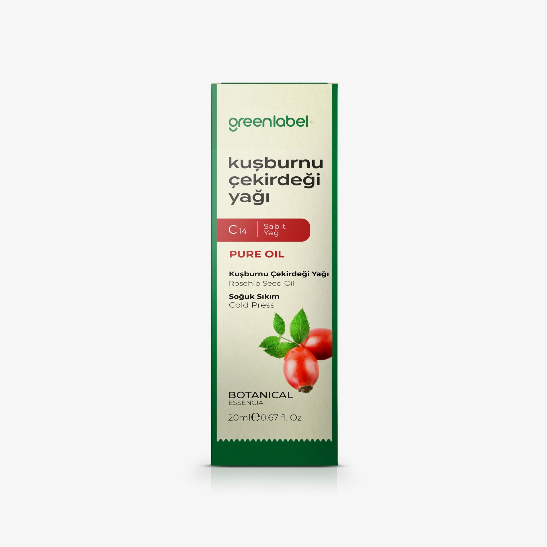 Greenlabel Kuşburnu Çekirdeği Yağı 20 ml.