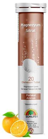 Sunlife Magnezyum Citrate 20 Efervesan Tablet