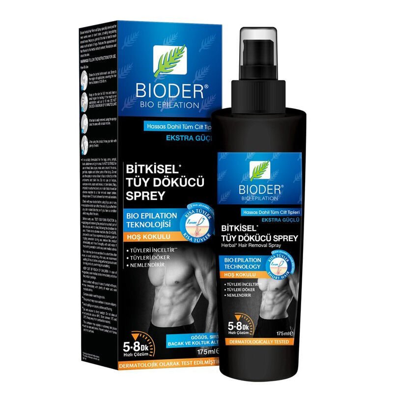 Bioder Erkekler İçin Bitkisel Tüy Dökücü Sprey 175 ml