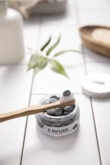 T-Brush Activated Charcoal Diş Macunu Tableti-Florürlü