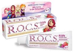 Rocs Kids 4-7 Summer Swirl Raspberry Stawberry Diş Macunu (Ahududu ve çilek) 45 gr