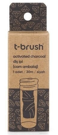 T-Brush Activated Charcoal  Cam Şişe Diş İpi