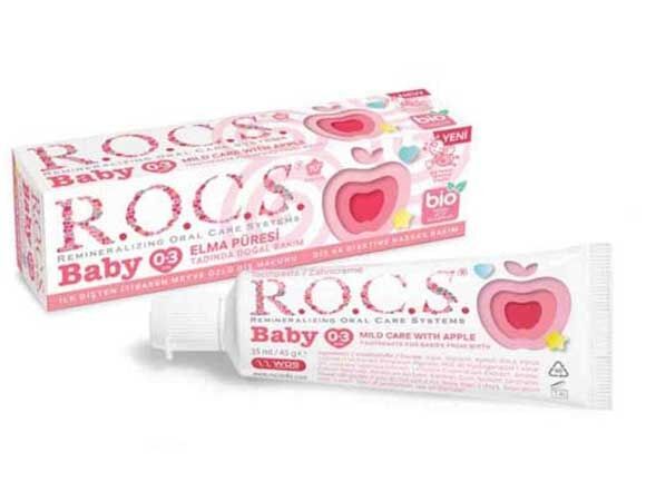 Rocs Baby 0-3 Yaş Arası Diş Macunu Elma Püresi