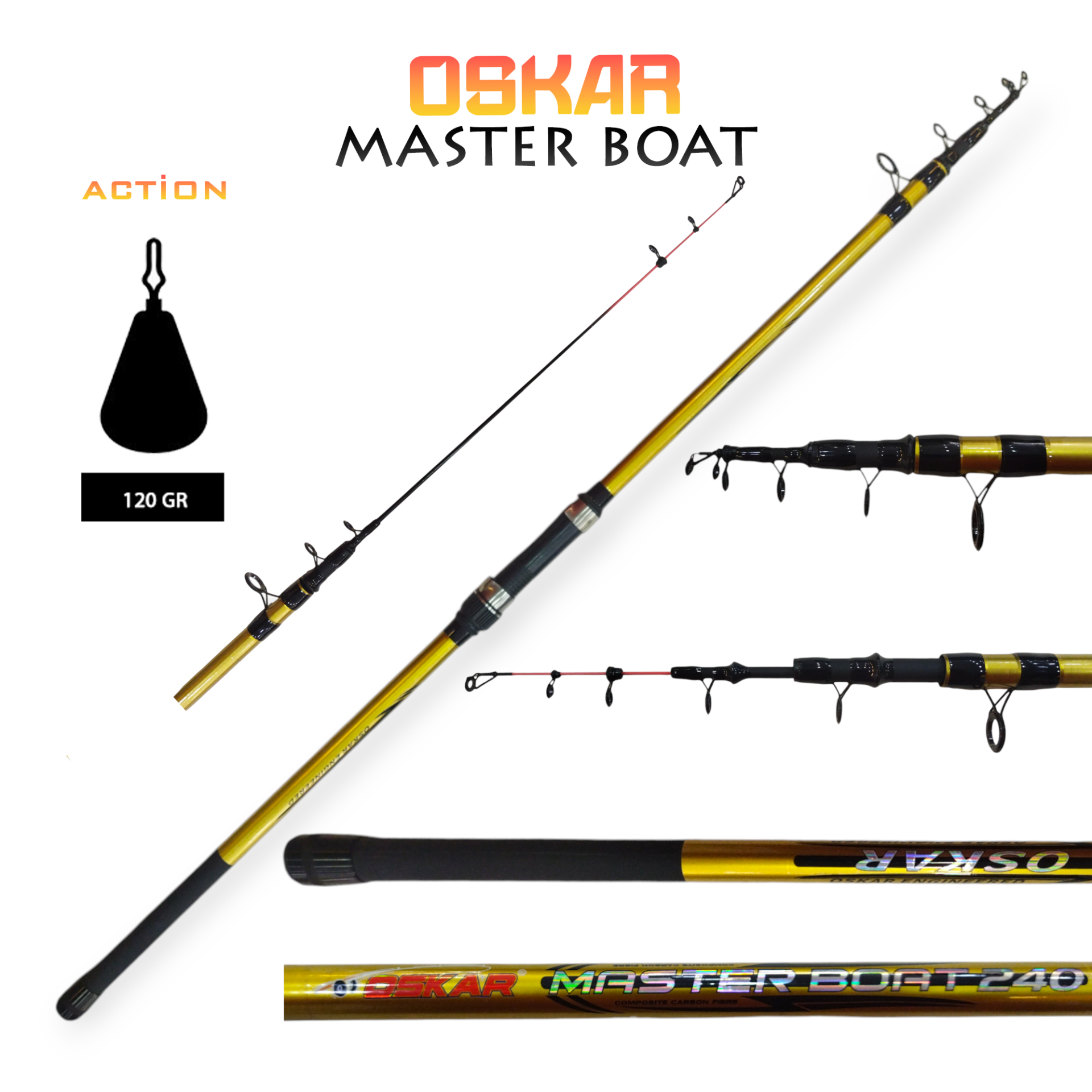 Oskar Master Boat 300cm Olta Kamışı 120g