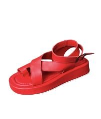 Kırmızı Deri Sandalet