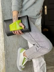 Beyaz&Metallik Yeşil Sneaker