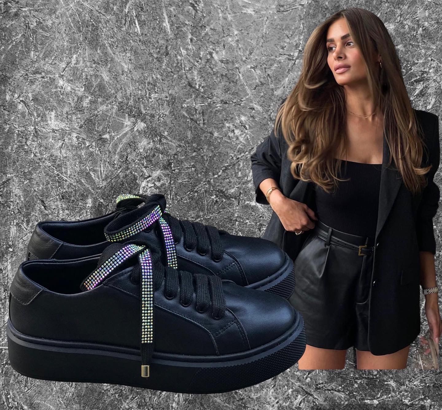 Chic Bağcık Siyah Sneaker