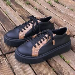 Siyah & Taba Python Sneaker