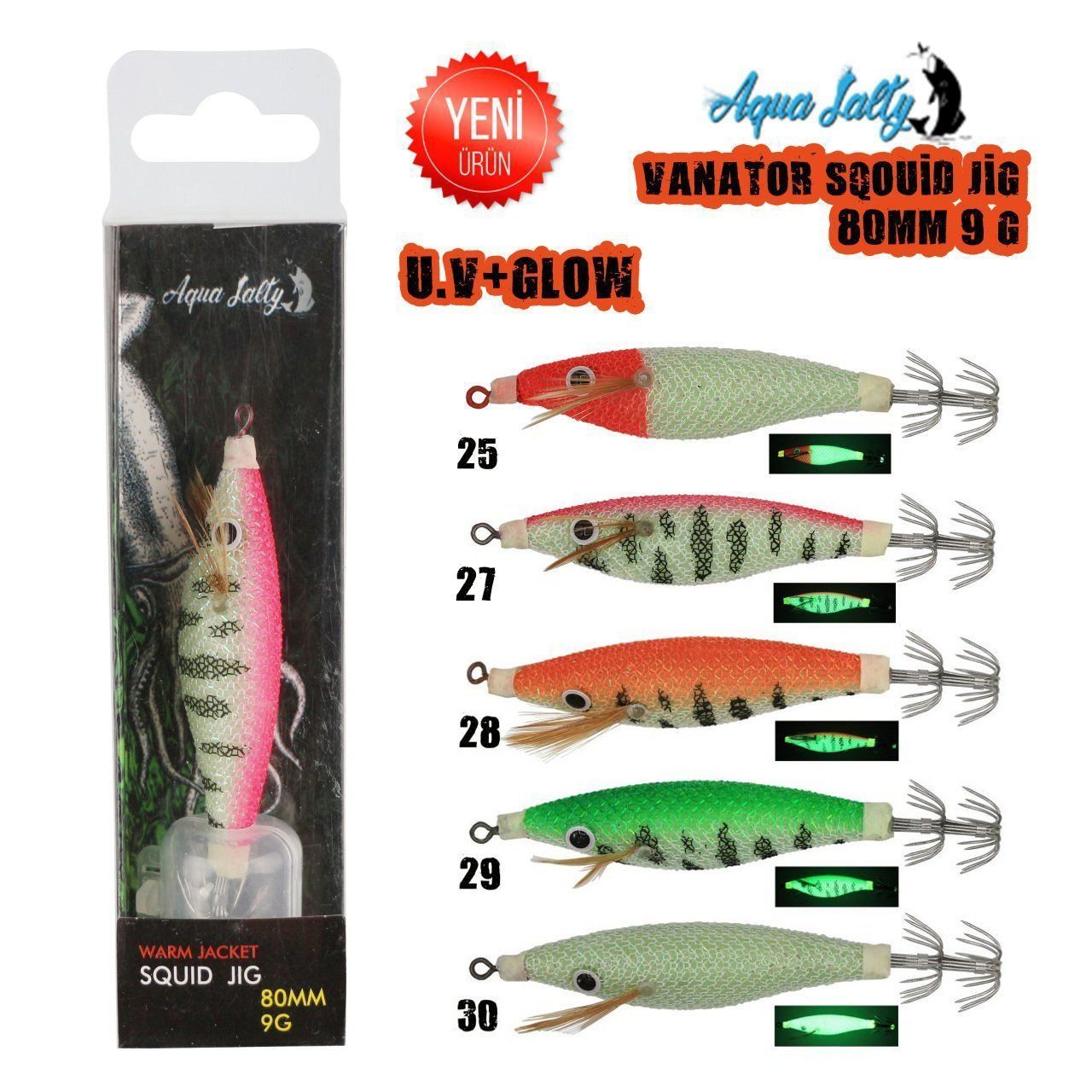 Vanator Squid Jig Kalamar Zokası 80mm 9gr