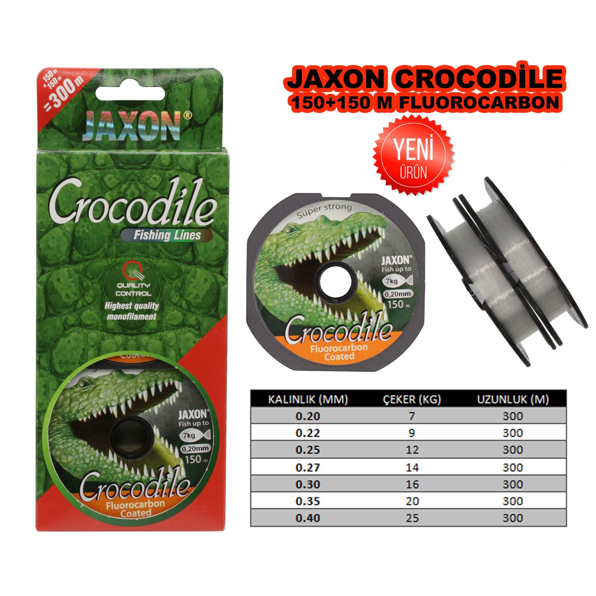 Jaxon Crocodile Fluocarbon 150+150Mt.