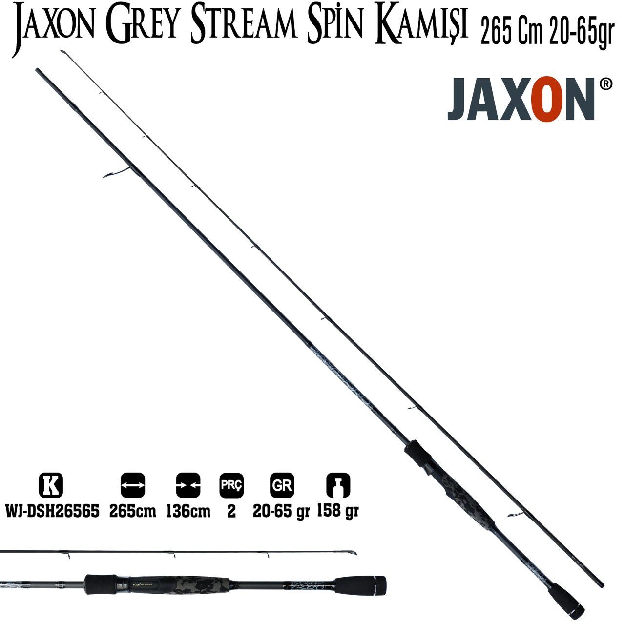 Jaxon Grey Stream Spin Kamışı 265 Cm 20-65g