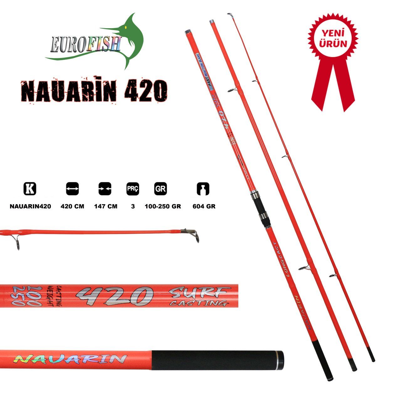 Nauarin 420Cm Surf Olta Kamışı 100-250Gr 3lb