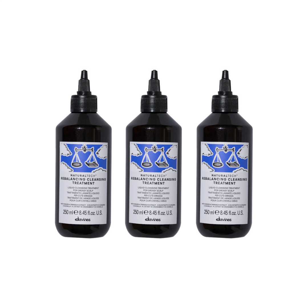 Ekonomik Üçlü Davines NaturalTech Rebalancing Yağlı Saçlar İçin Bakım 250 ml - %100 Orijinal %100 Doğal