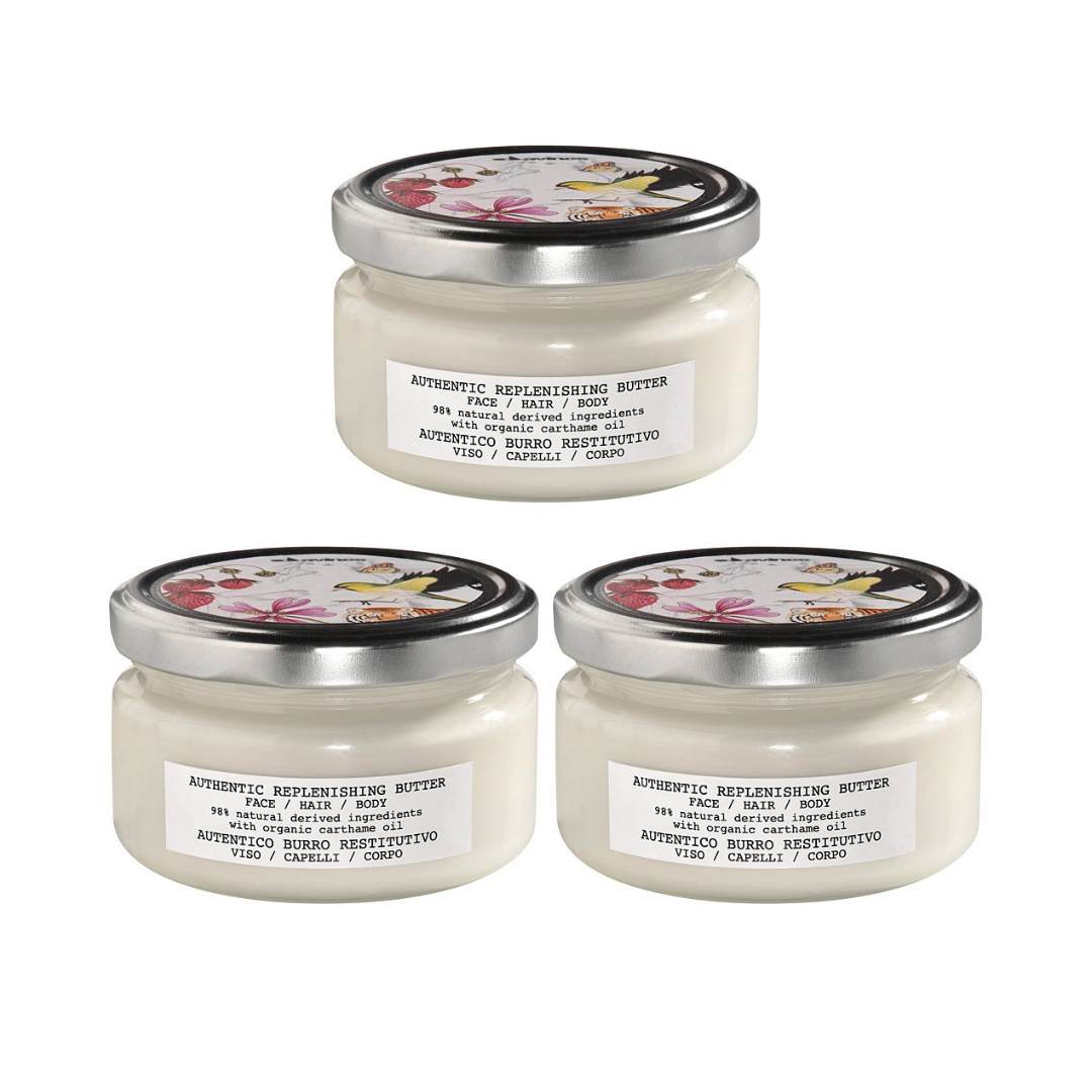 Ekonomik Üçlü Davines Authentic Replenishing Butter Face/Hair Yeniden Yapılandırıcı Krem 200ml - %100 Orijinal %100 Saf- Alerjik Tüketicilere Özel Üretim