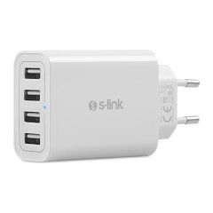 S-Link Swapp  5V - 5.6A 4 Adet Usb  Port 2.4A  Şarj Adaptör